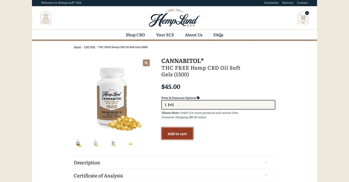 HempLand USA Product